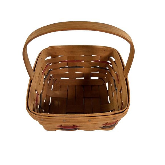1987 Longaberger All-American Medium Berry Basket w/Blue Liner & Protector - Picture 2 of 3